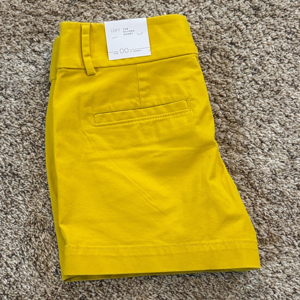 LOFT Women’s The Riviera Short Yellow size 00 NEW